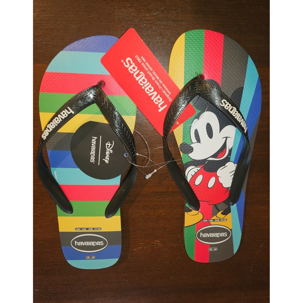 Disney  Havaianas Men's Size‎ 13 Mickey Mouse Flip Flops New